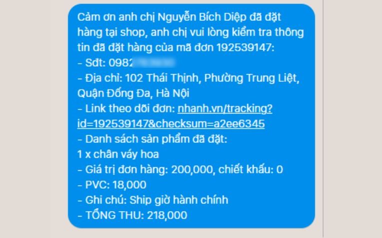 Ví dụ nội dung nhắn tin mời lại khách